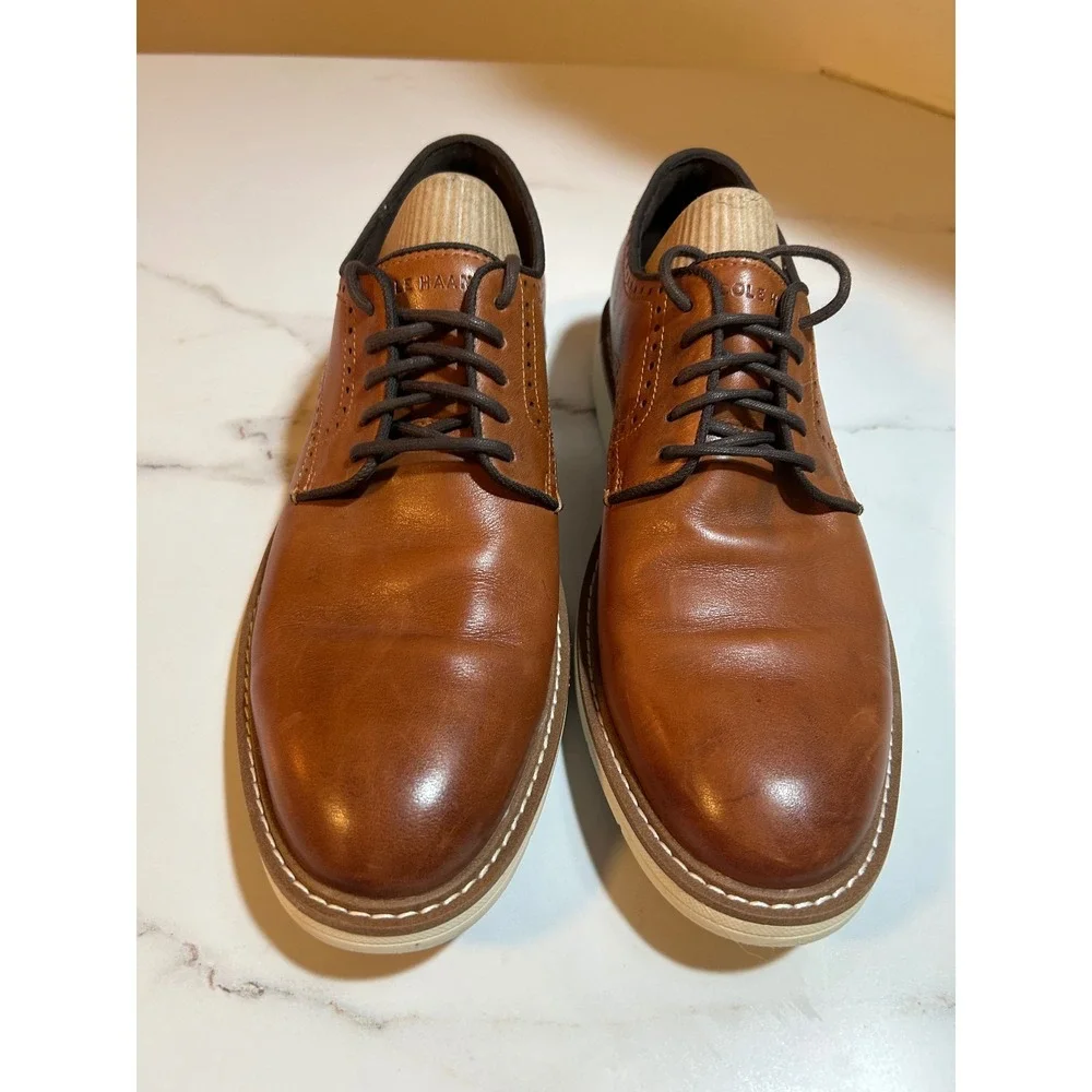 Cole Haan Mens Grand 360 British Tan Leather Oxford Shoes C34125 Size 10M